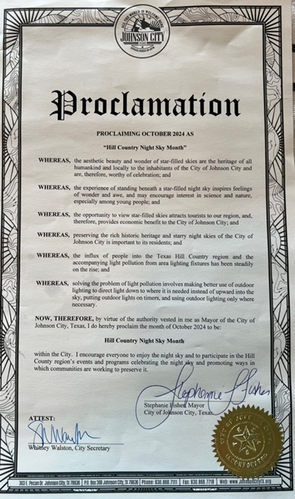 Proclamation Johnson City